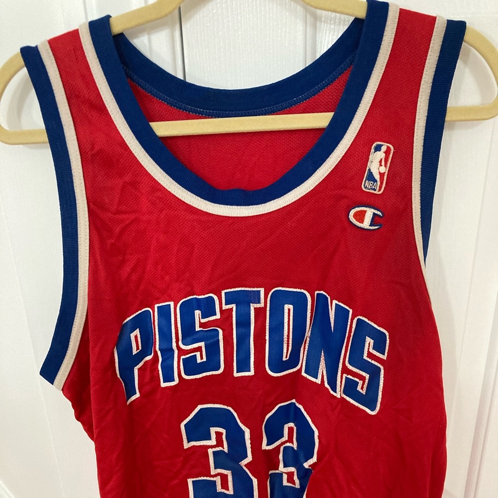 Mens Vintage Grant Hill Champion Detroit Pistons Jersey Size Large